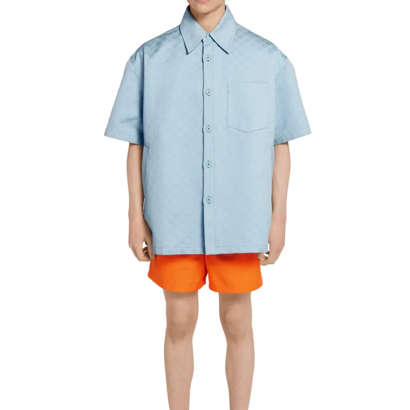 GUCCI Oversize Gg Short Sleeve Shirt-2