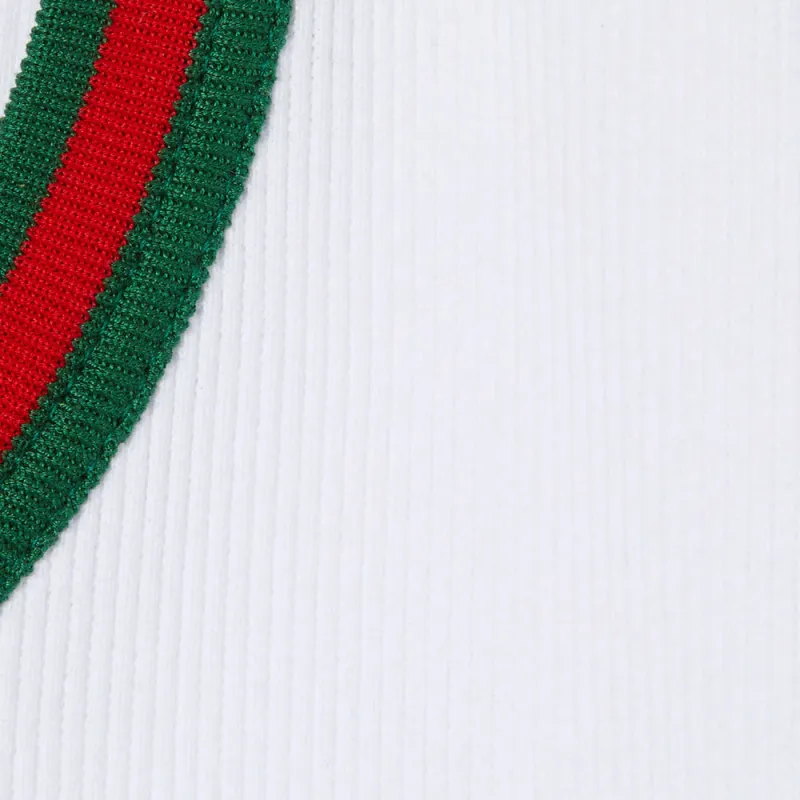 GUCCI Web Detailed Crewneck Rib T Shirt-6