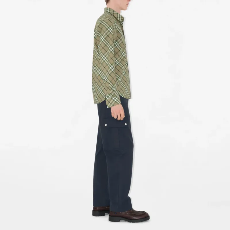 Burberry Long Sleeved Buttoned Checked Shirt-3