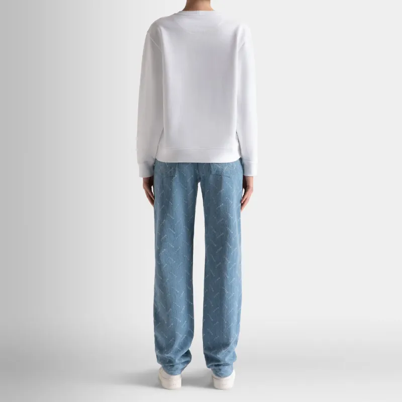 BALLY Logo embroidered Organic Cotton Sweatshirt-3