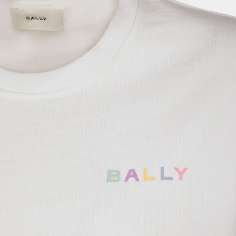 BALLY Logo embroidered Organic Cotton Sweatshirt-5