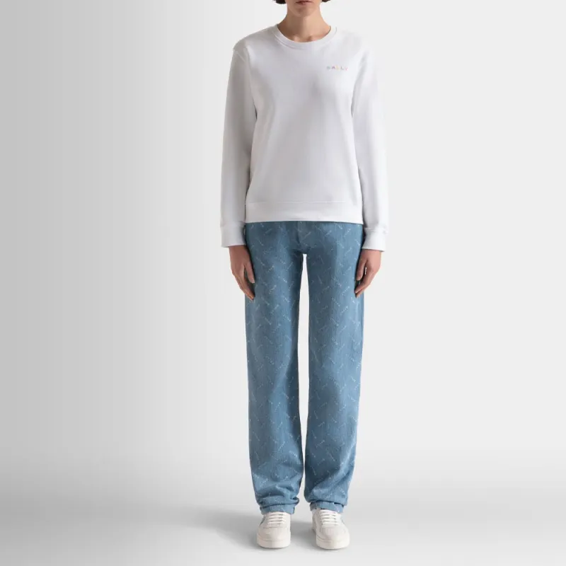BALLY Logo embroidered Organic Cotton Sweatshirt-2
