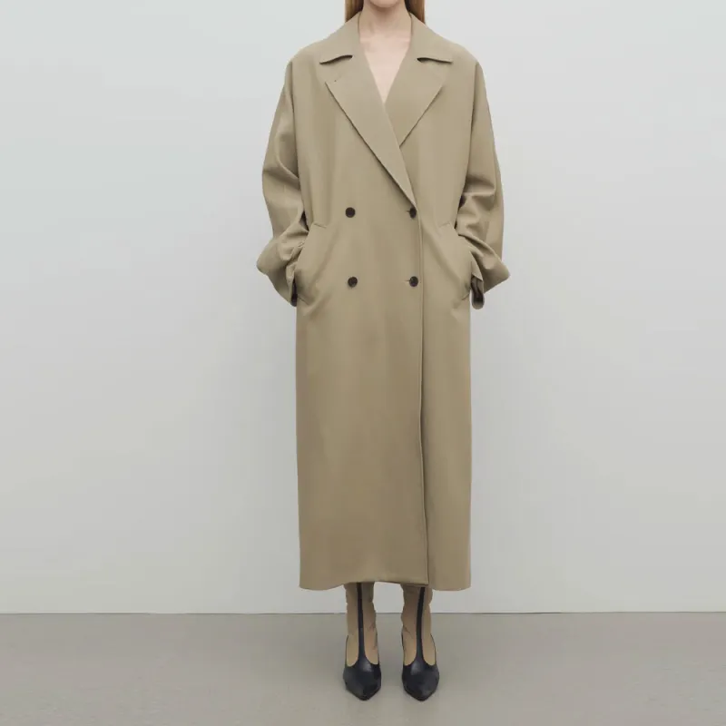 THE ROW Trench Coat Women's Khaki-2