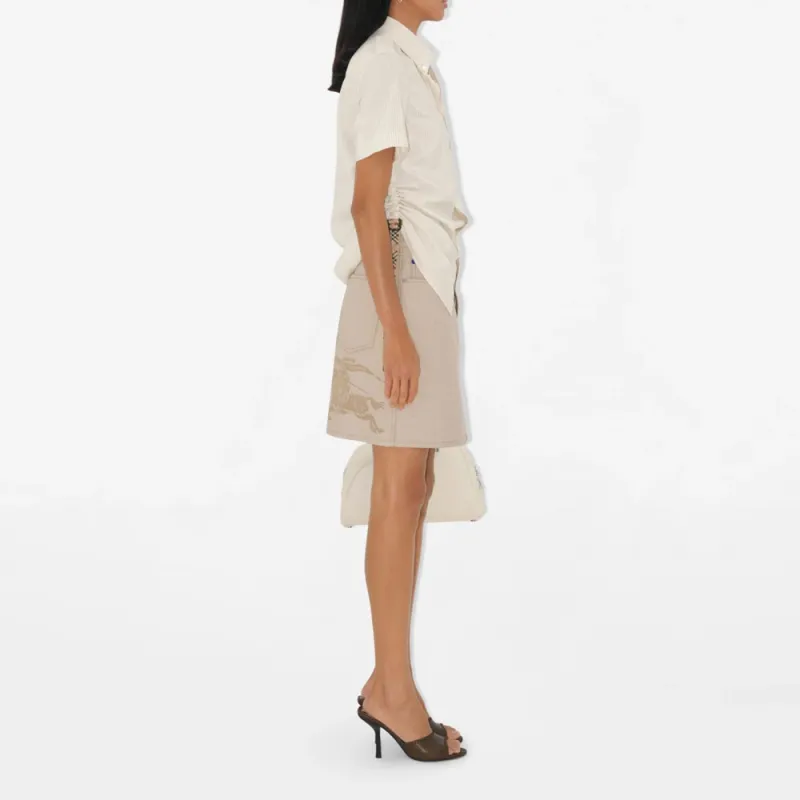 Burberry Equestrian Knight Denim Skirt-3