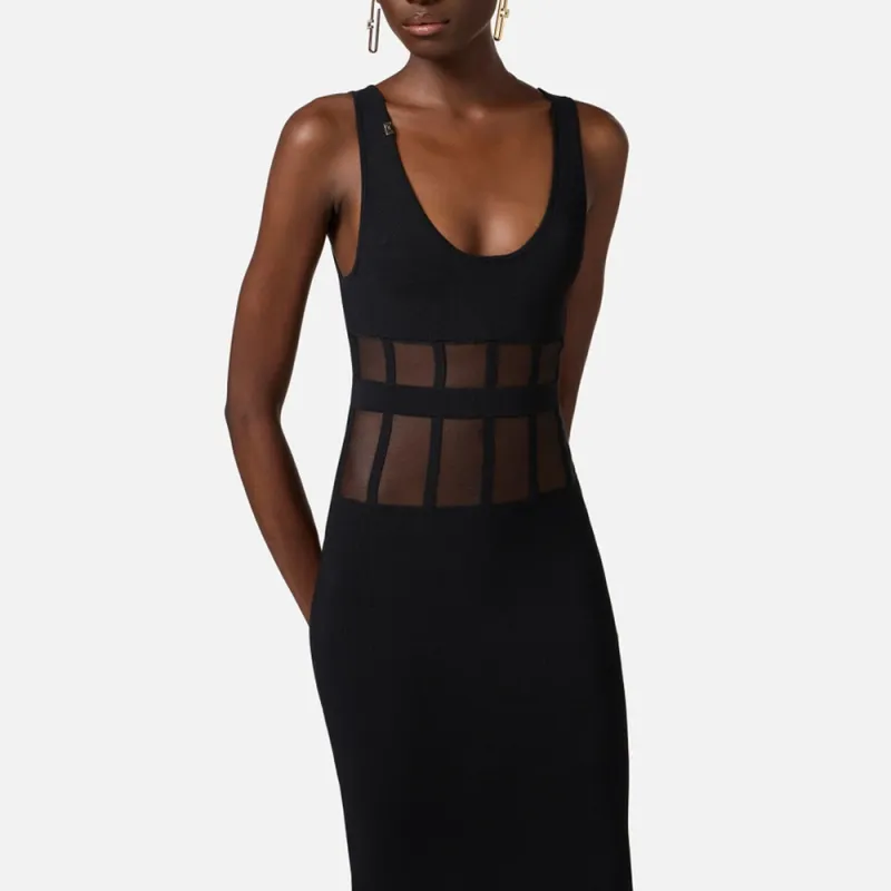 Elisabetta Franchi Corset cuts Midi Dress-3