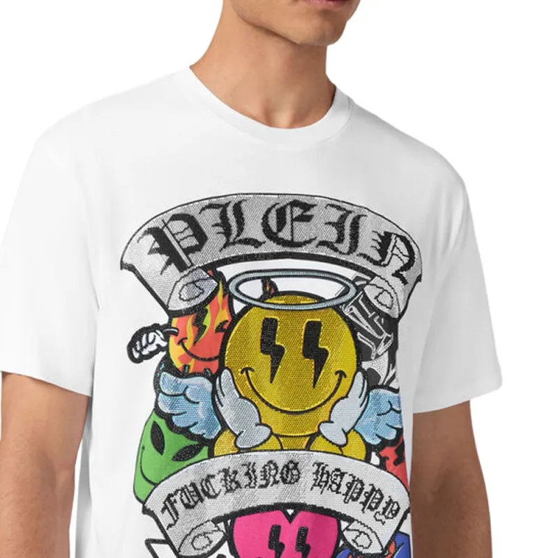 PHILIPP PLEIN Strass Smile T shirt-4