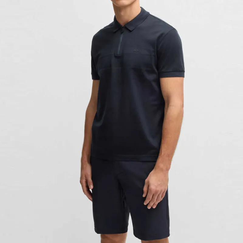 HUGO BOSS Zip neck Polo Shirt-3