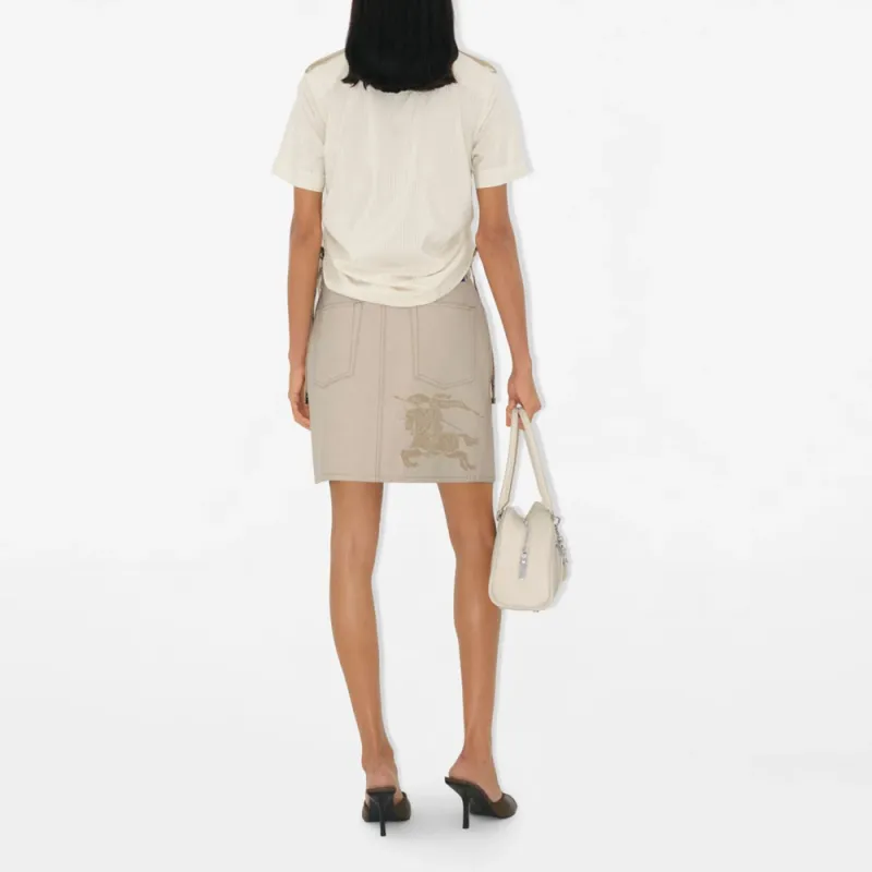 Burberry Equestrian Knight Denim Skirt-2