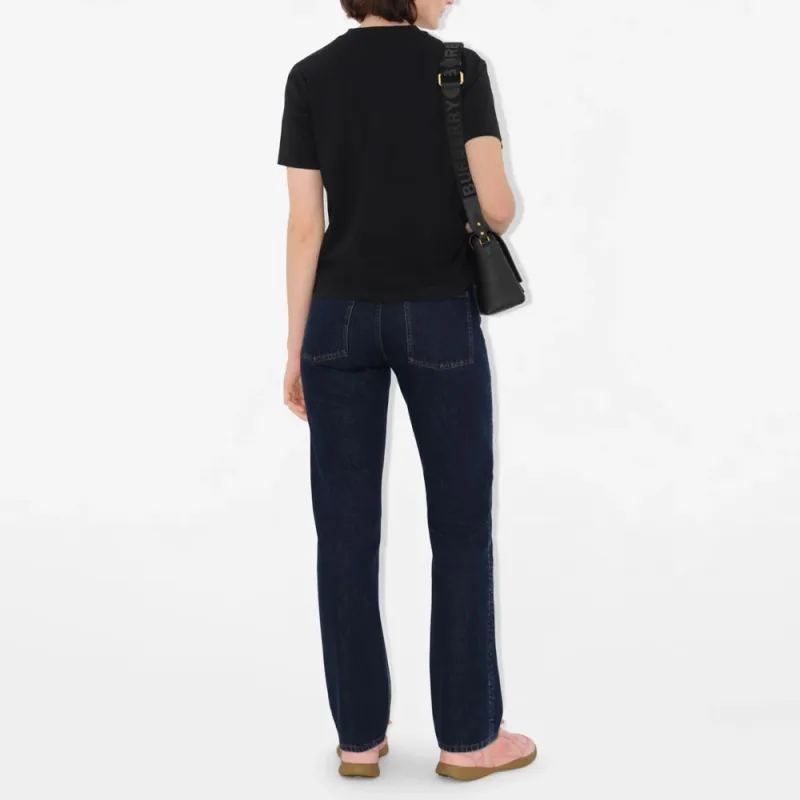 Burberry Check trim Cotton T shirt-2
