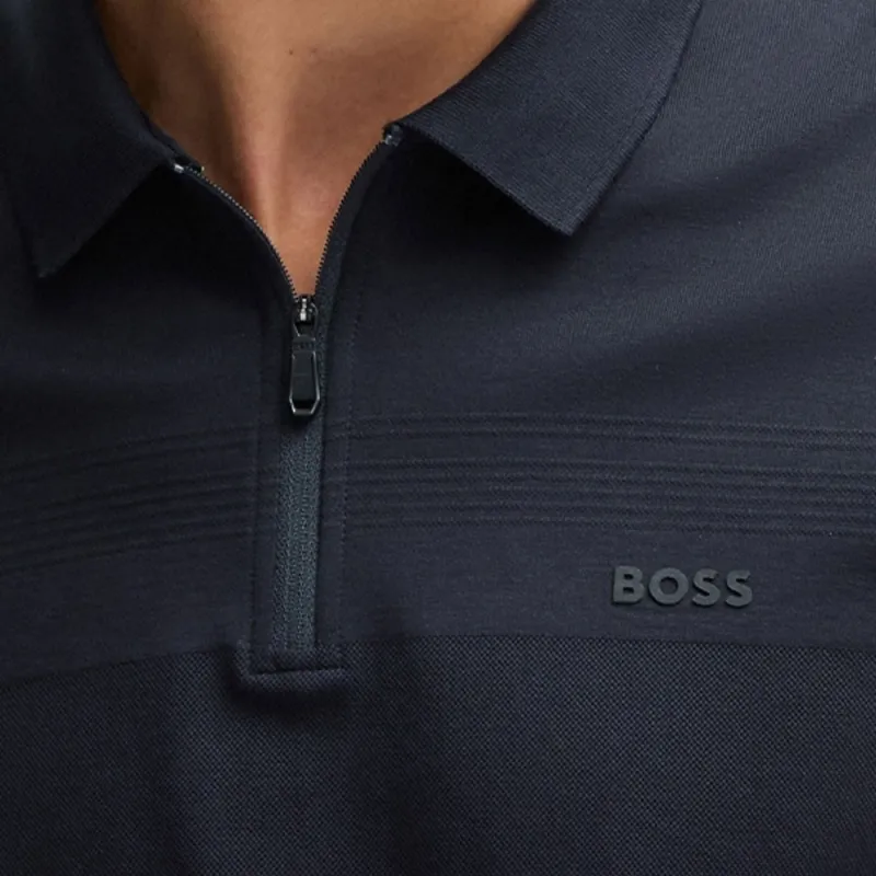 HUGO BOSS Zip neck Polo Shirt-4