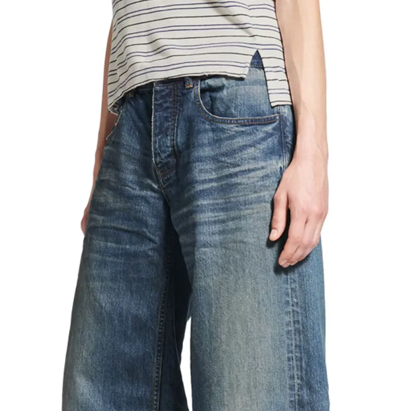 Balenciaga Baggy Jeans Loose Fit Women's Dark Blue-6