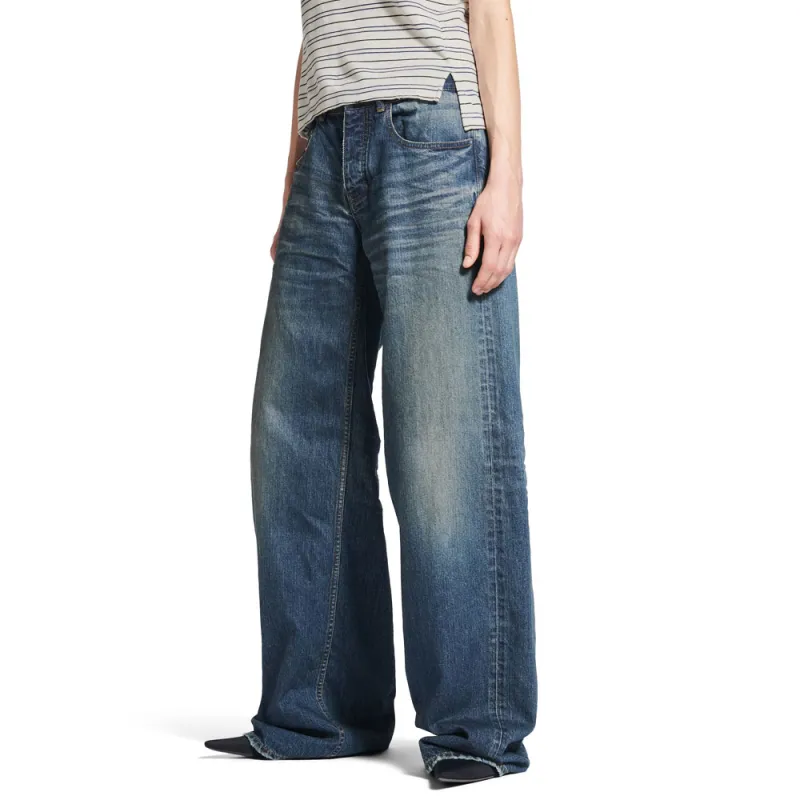 Balenciaga Baggy Jeans Loose Fit Women's Dark Blue-5
