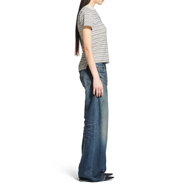 Balenciaga Baggy Jeans Loose Fit Women's Dark Blue-4