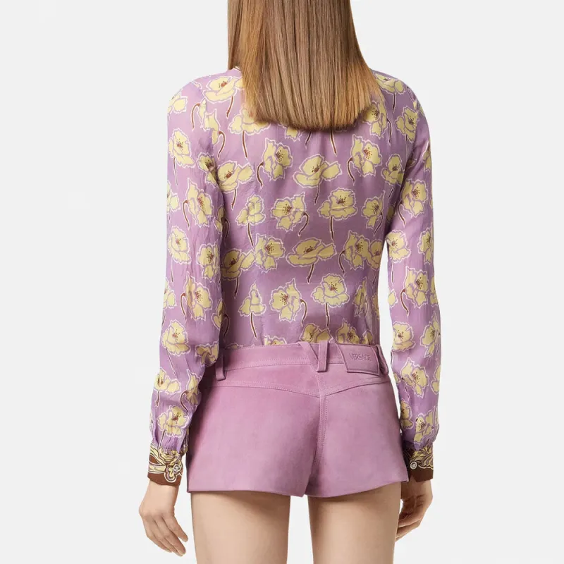 VERSACE Poppies Foulard Shirt-2