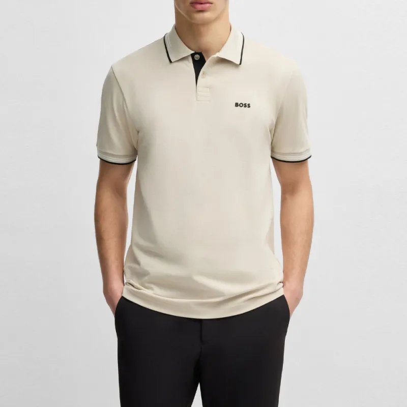 HUGO BOSS Polo Shirt Men's Light Beige-1