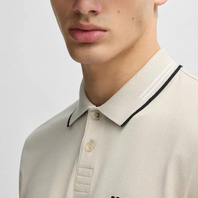 HUGO BOSS Polo Shirt Men's Light Beige-4