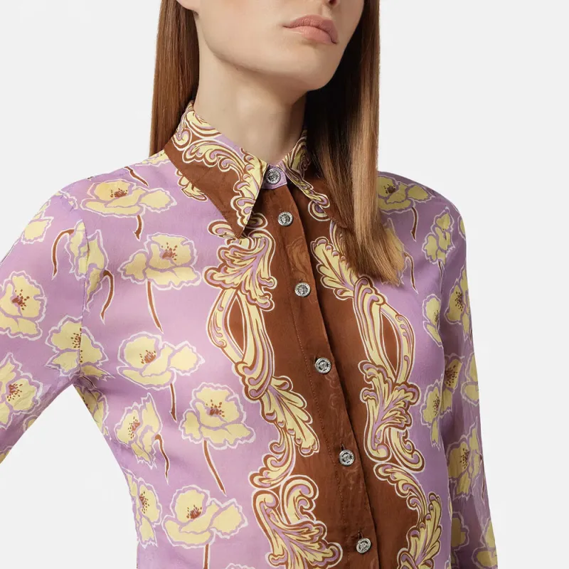 VERSACE Poppies Foulard Shirt-4
