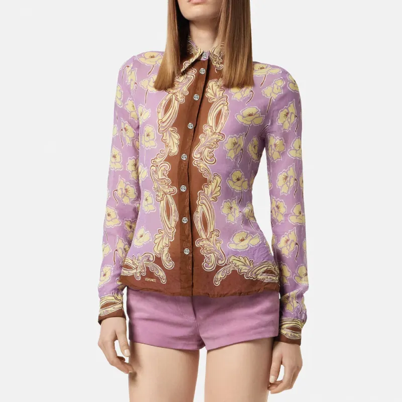 VERSACE Poppies Foulard Shirt-1
