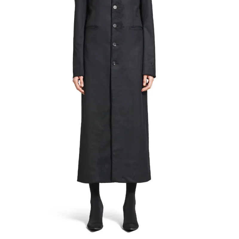 Balenciaga Coats Slim Fit Women's Black-5