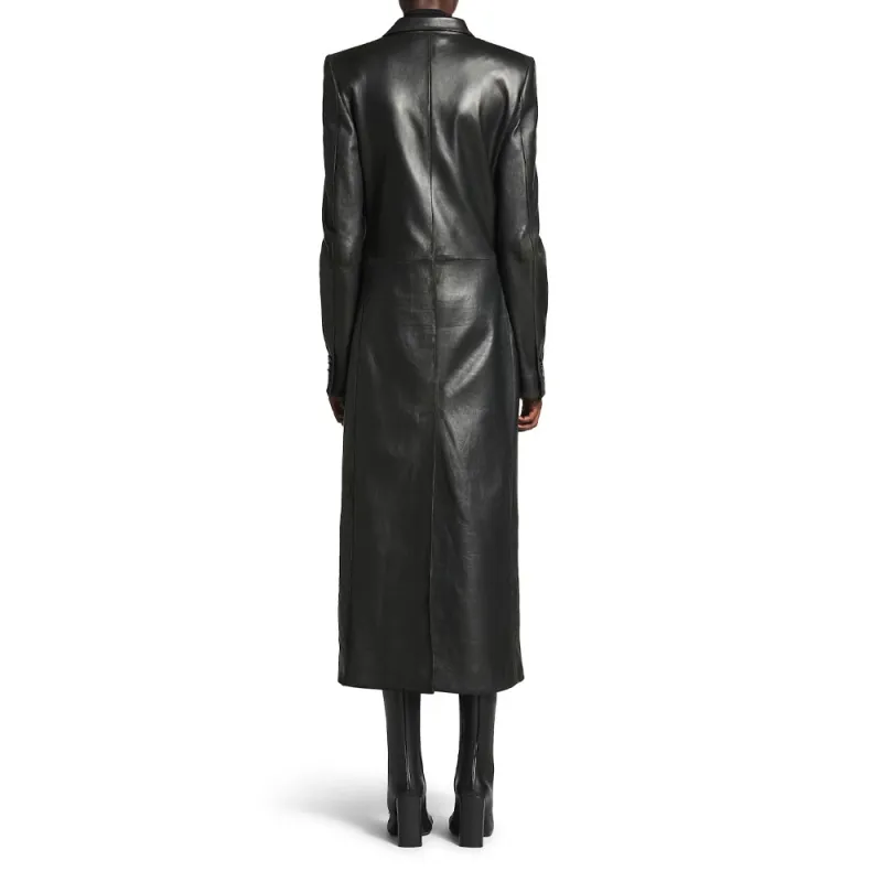 Balenciaga Leather Coat-3