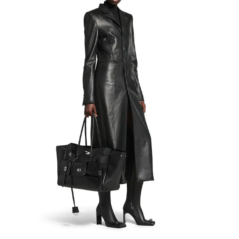 Balenciaga Leather Coat-2