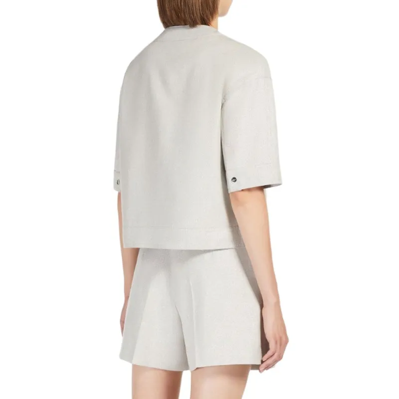 MaxMara Studio Agile Cropped Button up Jacket-2