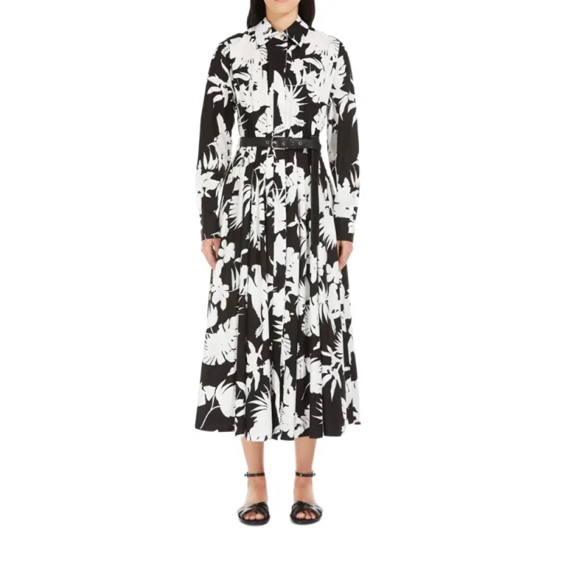 MaxMara Studio Long Sleeved Dress Women's Black-1