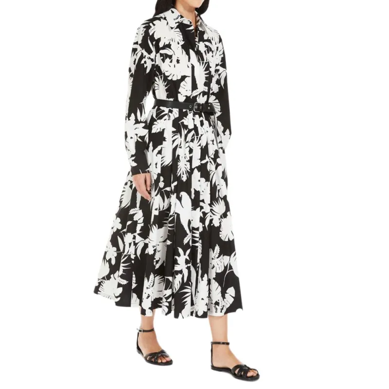 MaxMara Studio Long Sleeved Dress Women's Black-3