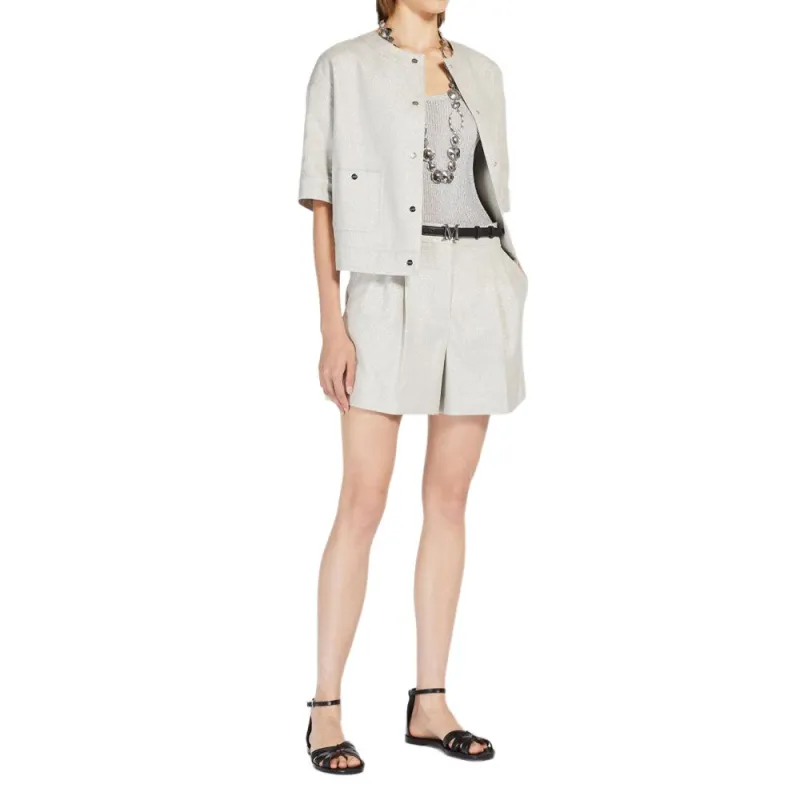 MaxMara Studio Agile Cropped Button up Jacket-3