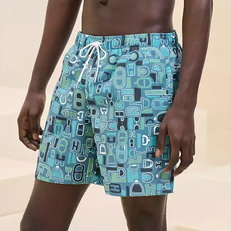 HERMES Swimming Shorts Men's Blue-2