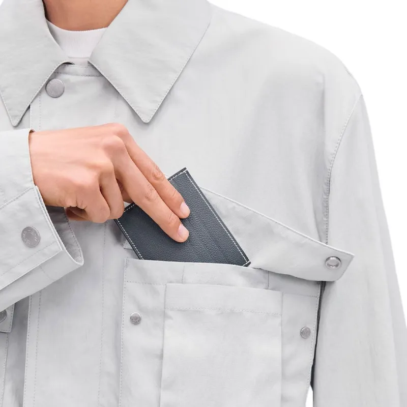 HERMES Jackets & Coats Men's Gray White-4