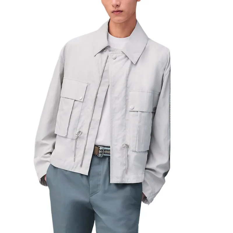 HERMES Jackets & Coats Men's Gray White-1