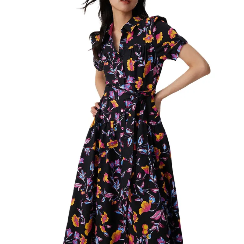 Diane Von Furstenberg SS25 Short-Sleeved Dresses Women's Black-4