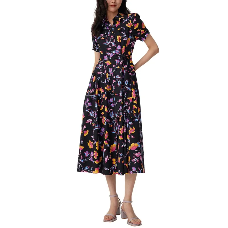 Diane Von Furstenberg SS25 Short-Sleeved Dresses Women's Black-1