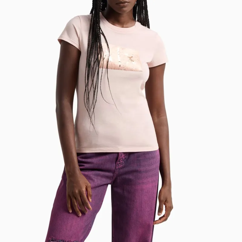 ARMANI EXCHANGEAE Regular T Shirt Women's Pink-3