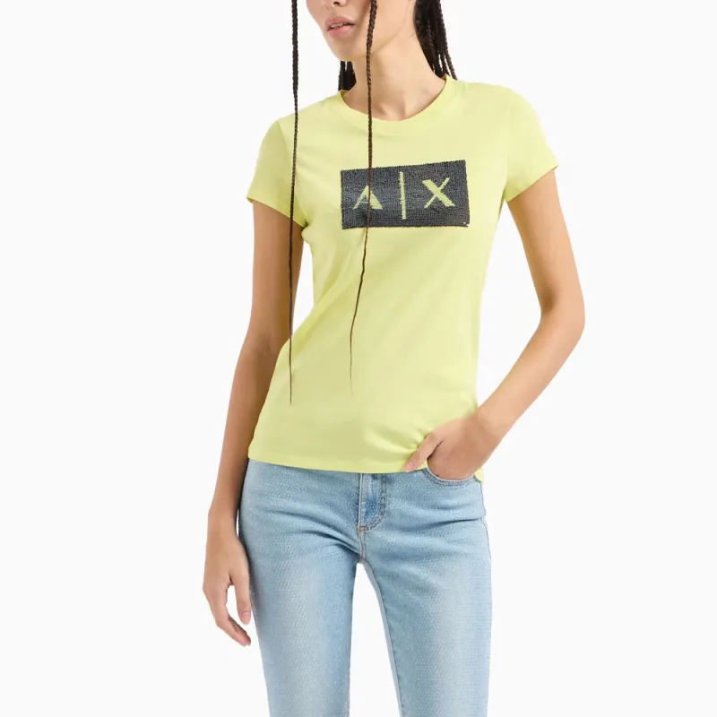 ARMANI EXCHANGEAE Regular T Shirt Women's Green-2