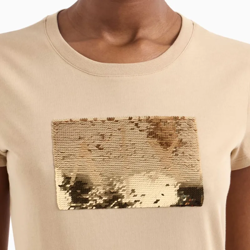 ARMANI EXCHANGEAE Regular T Shirt Women's Camel-4