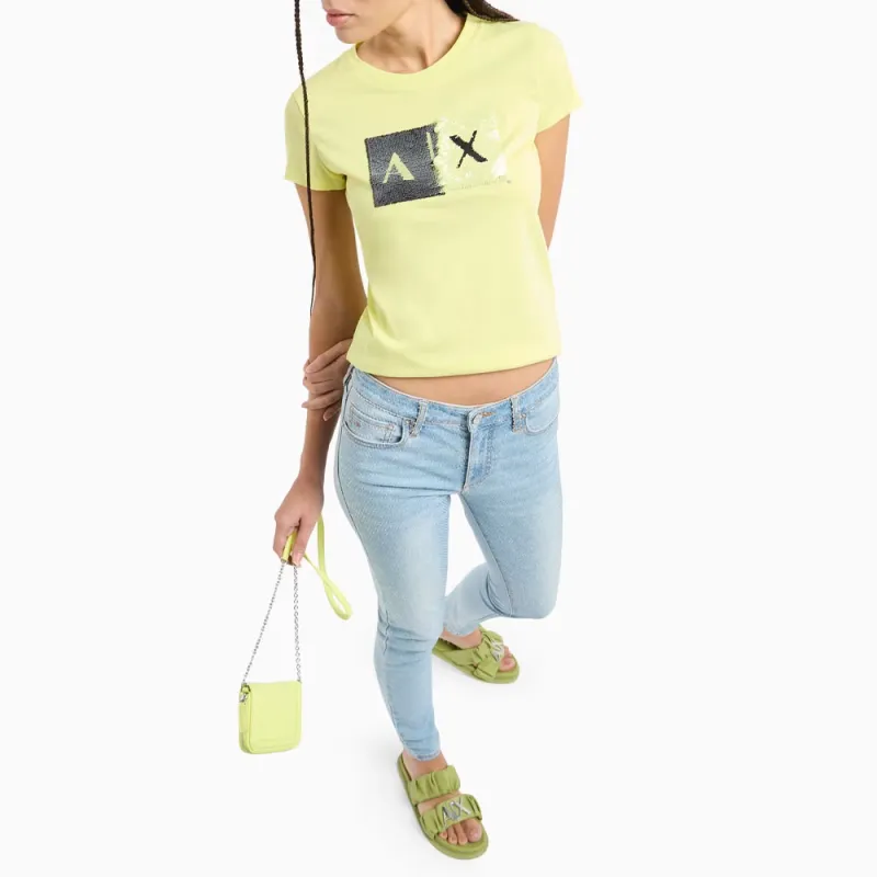 ARMANI EXCHANGEAE Regular T Shirt Women's Green-1