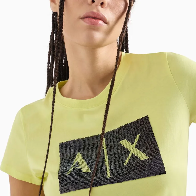 ARMANI EXCHANGEAE Regular T Shirt Women's Green-4