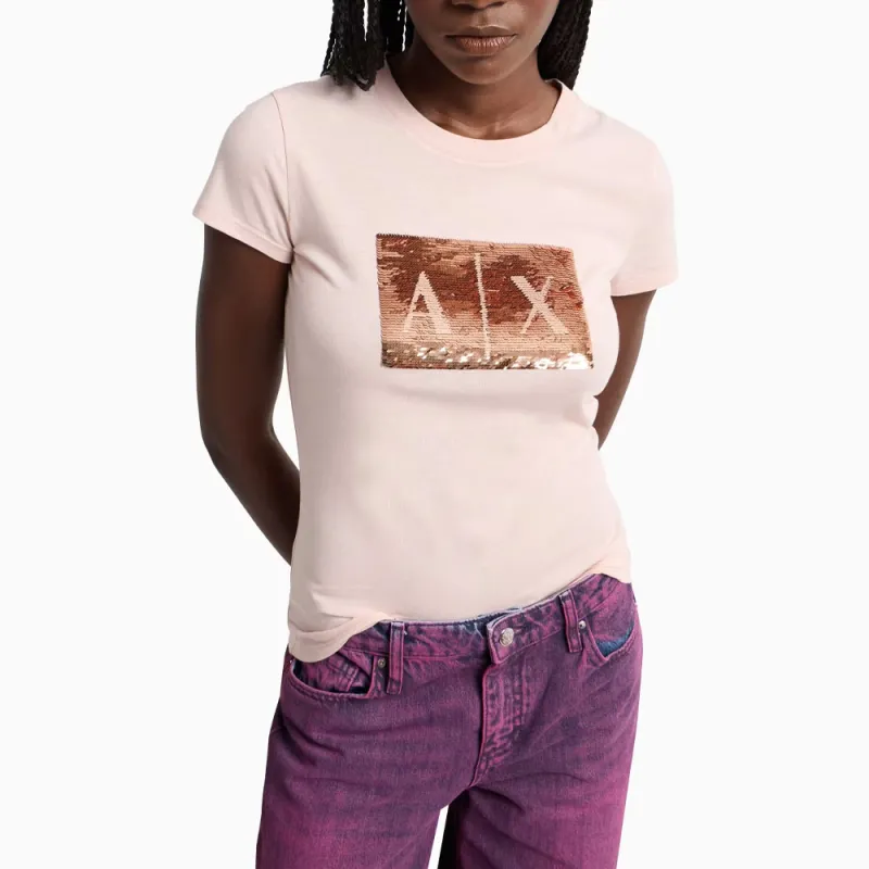 ARMANI EXCHANGEAE Regular T Shirt Women's Pink-2