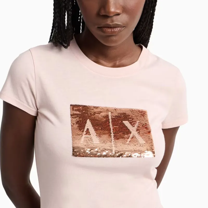 ARMANI EXCHANGEAE Regular T Shirt Women's Pink-5