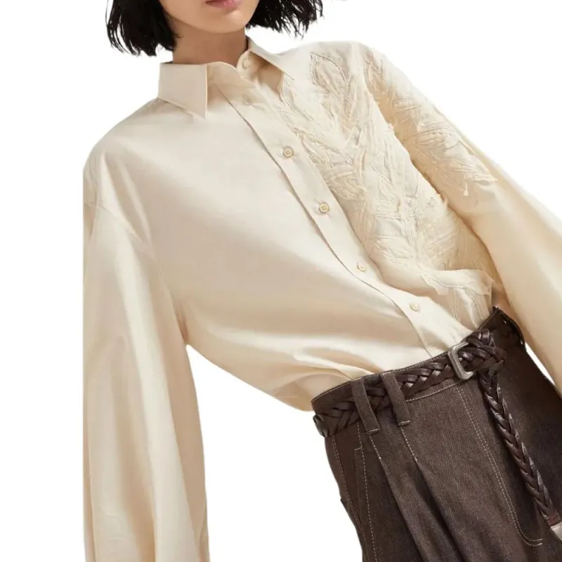 Brunello Cucinelli Flora appliqué Shirt-5