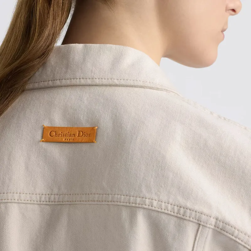 DIOR SS25 Denim Jacket Women's Ecru-4