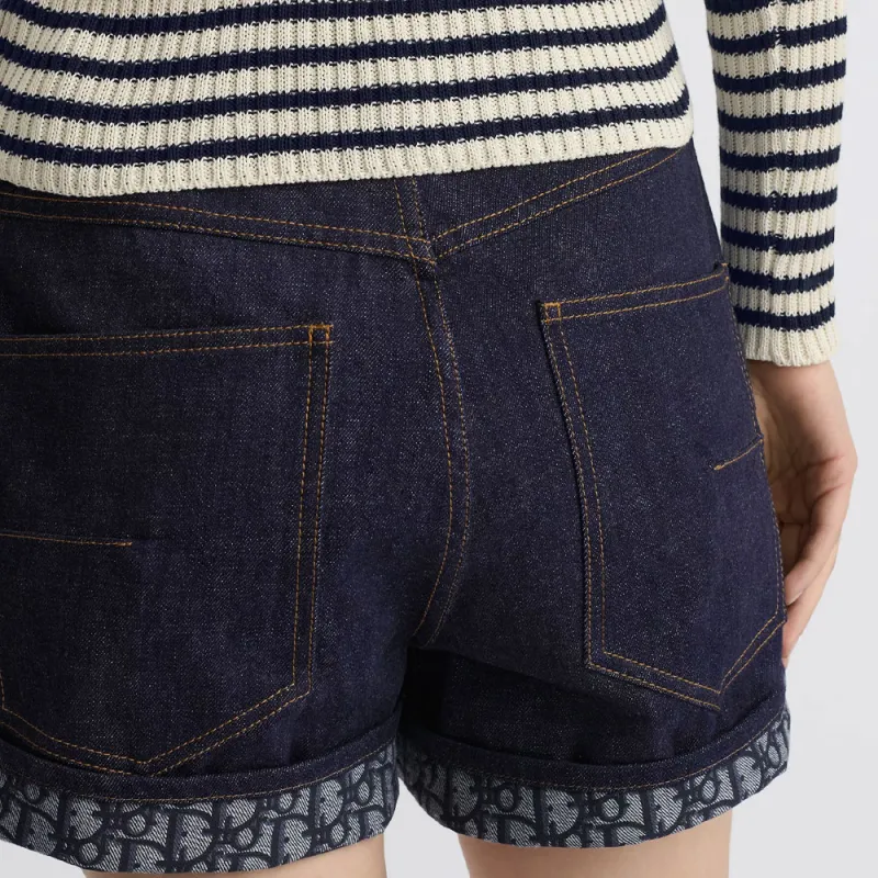 DIOR Denim Shorts Women's Blue-3