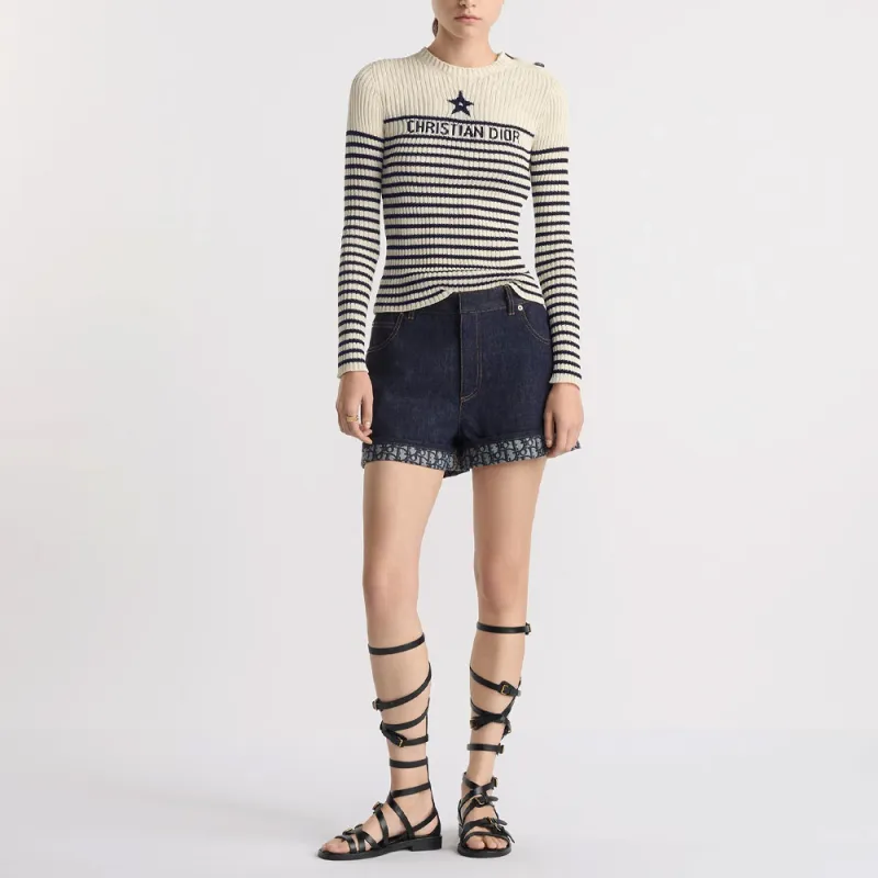 DIOR Denim Shorts Women's Blue-2