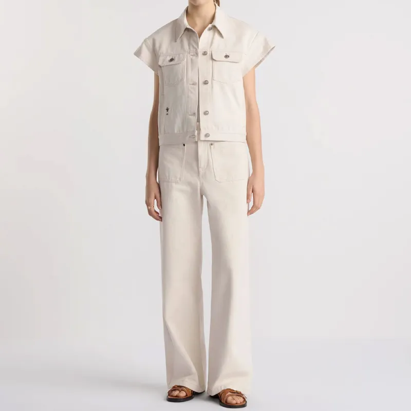 DIOR SS25 Denim Jacket Women's Ecru-2