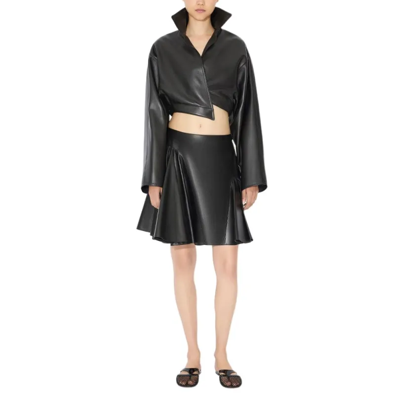 Alaia Leather Jacket Women's Black-1