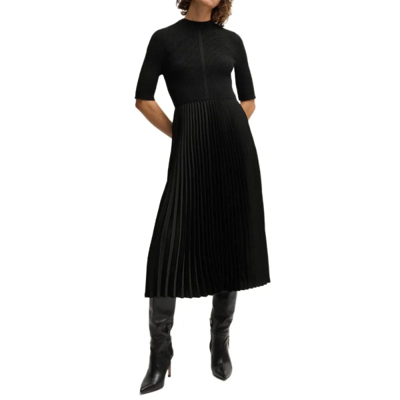HUGO BOSS Short Sleeved Dress Women's Black-1