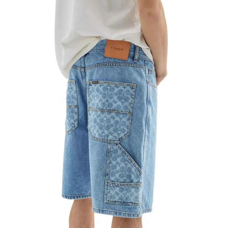 COACH Denim Shorts Men Blue-3