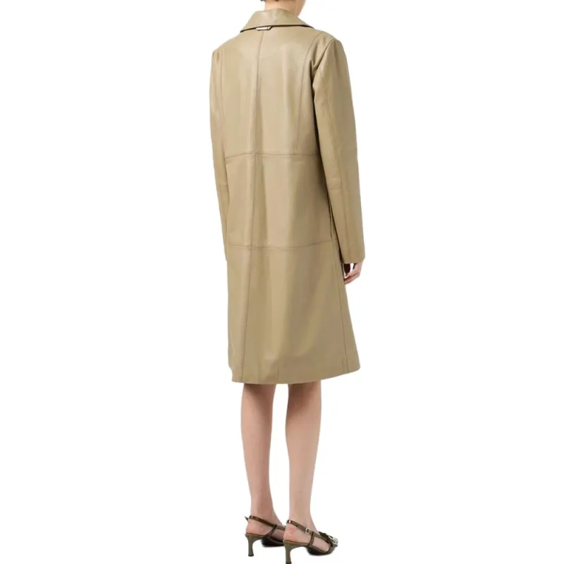 Iceberg Leather Jacket Women's Mud-2